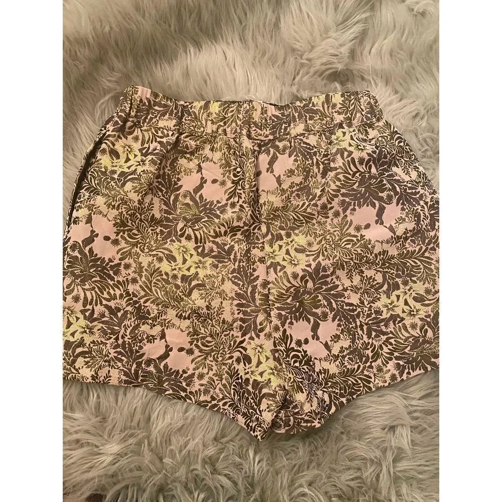 Free People Shine Like a Shorty Jacquard Shorts size small